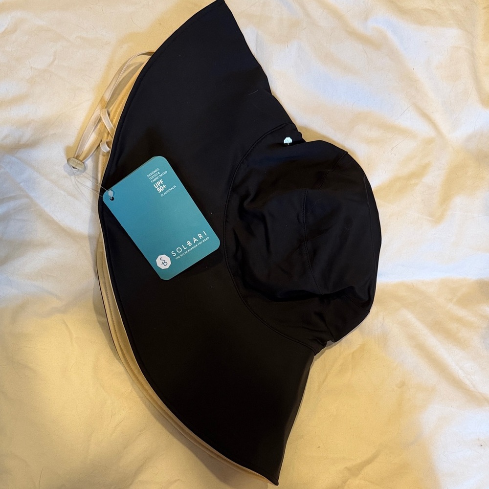 Solbari Women's Black Sun Hat Size S/M